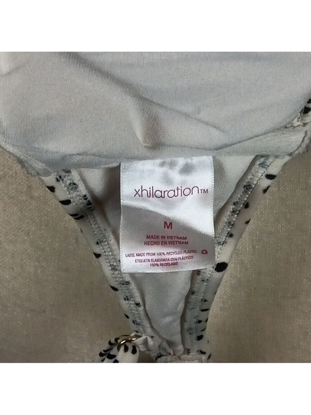 Xhilaration Bikini Top. Black and White Spotted, Size M - Picture 5 of 5